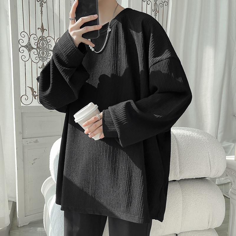 オーバーサイズTシャツ 春新作 長袖プルオーバー メンズ オーバーサイズ トップス