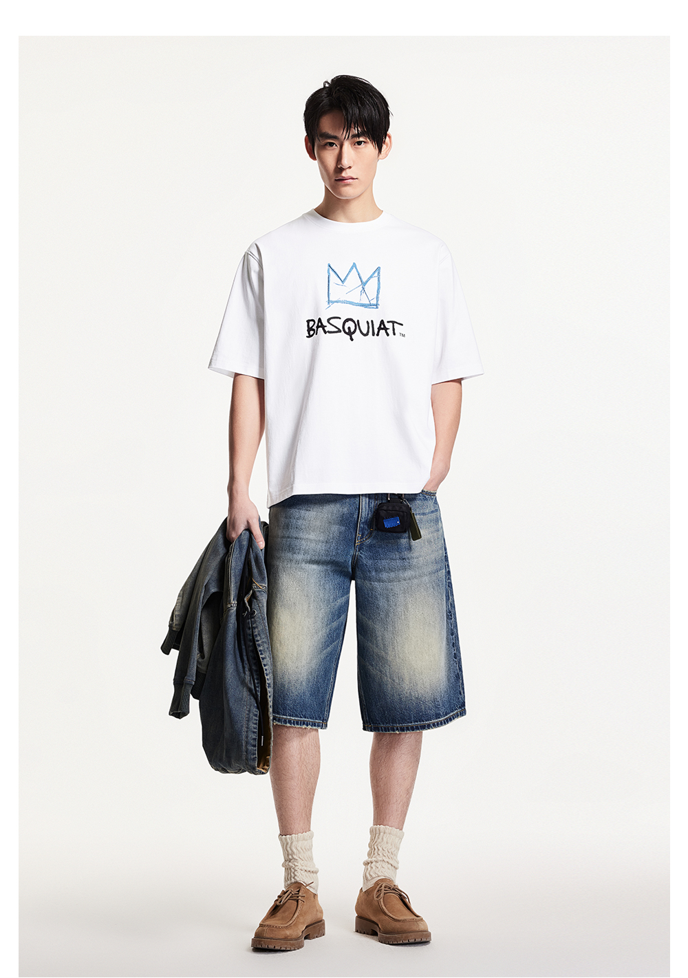 オーバーサイズTシャツ 王冠アート ビッグシルエット半袖