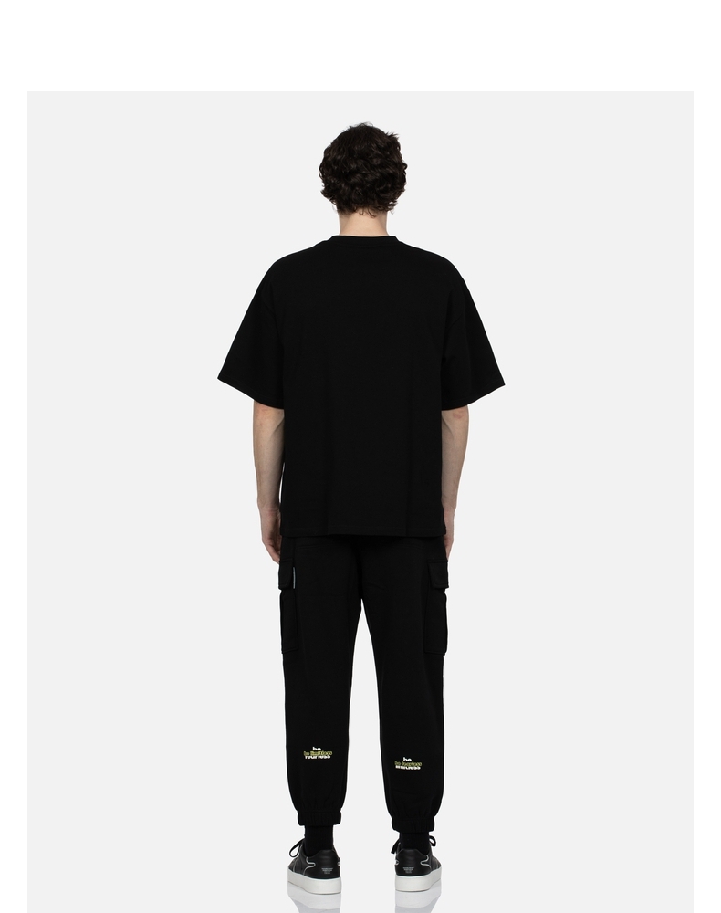 オーバーサイズTシャツ シンプル文字刺繍ゆったりシルエット半袖