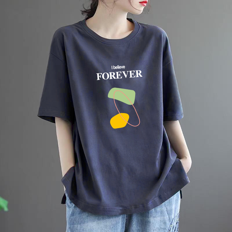 オーバーサイズTシャツ 永遠の約束 アートプリント ゆったりトップス
