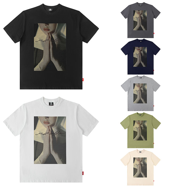 オーバーサイズTシャツ 人物写真プリント オーバーサイズ半袖シャツ 男女兼用 全七色