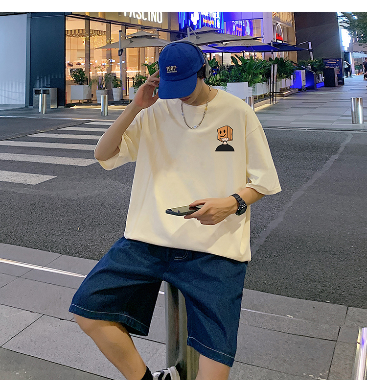 オーバーサイズTシャツ 笑顔ボックスくん ゆったりワンピース