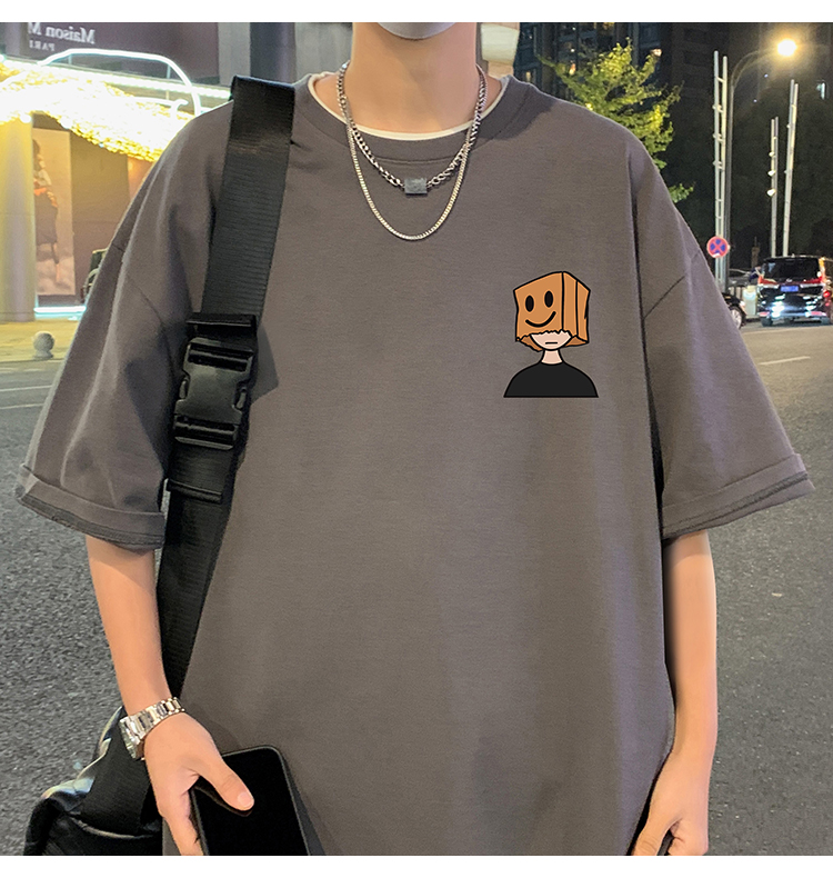 オーバーサイズTシャツ 笑顔ボックスくん ゆったりワンピース