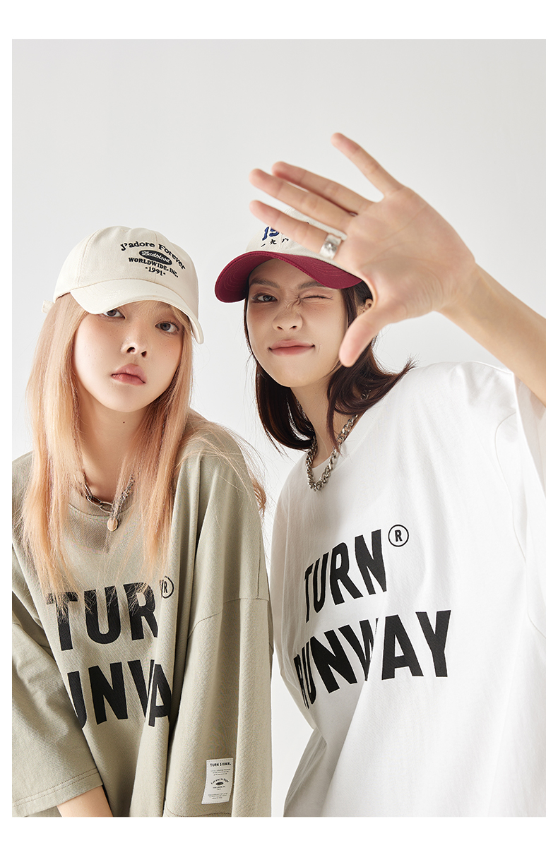 オーバーサイズTシャツ ロゴデザイン ゆったりミニワンピース