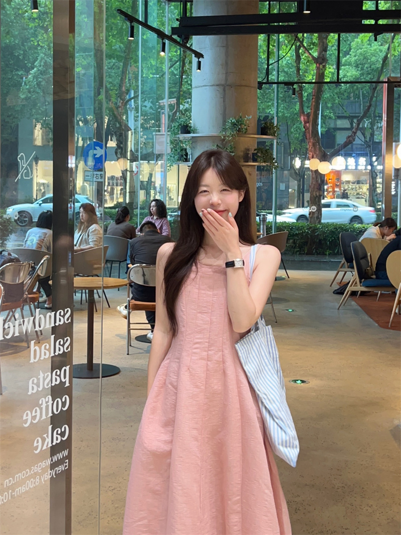 春夏新作 ノースリーブ ウエストマーク ロングワンピース