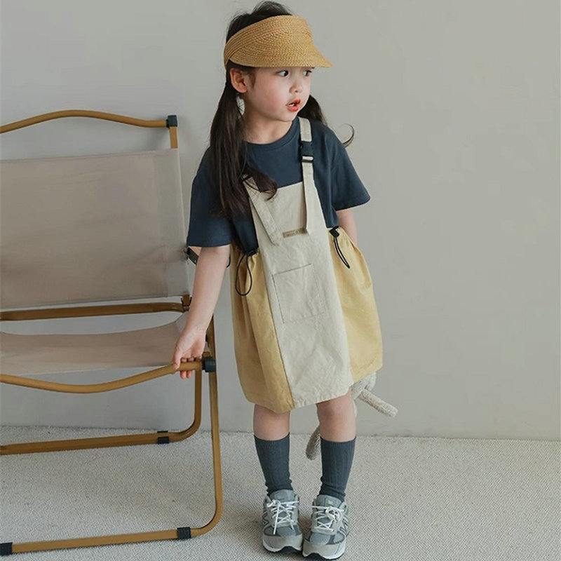 ロングワンピース キッズ サロペットスカート ジャンパースカート 韓国子供服 かわいい