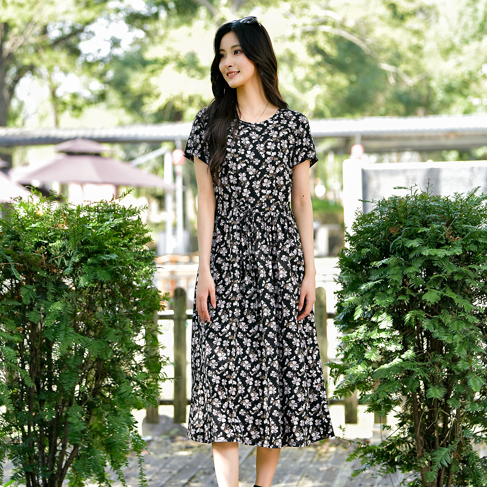 ロングワンピース レース 花園の夢レースロングワンピース