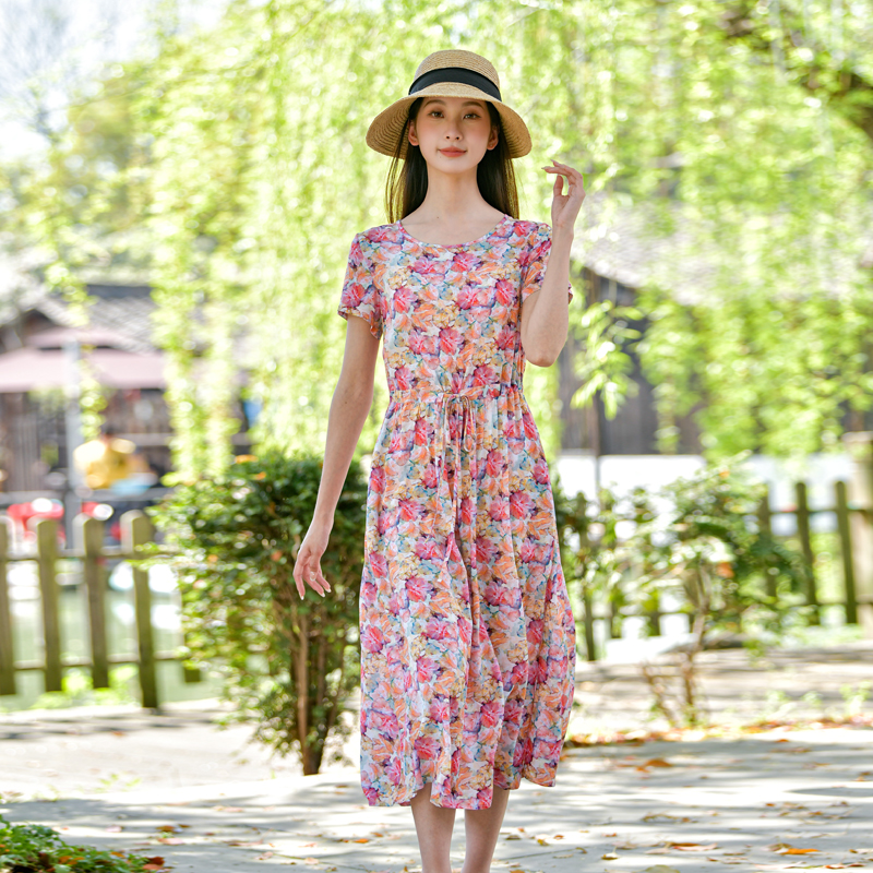 ロングワンピース レース 花園の夢レースロングワンピース