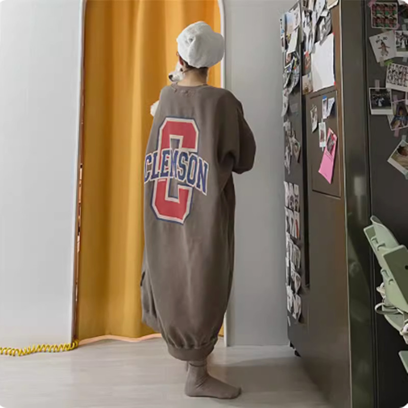 ワンピース スウェット ゆったりバルーンワンピース