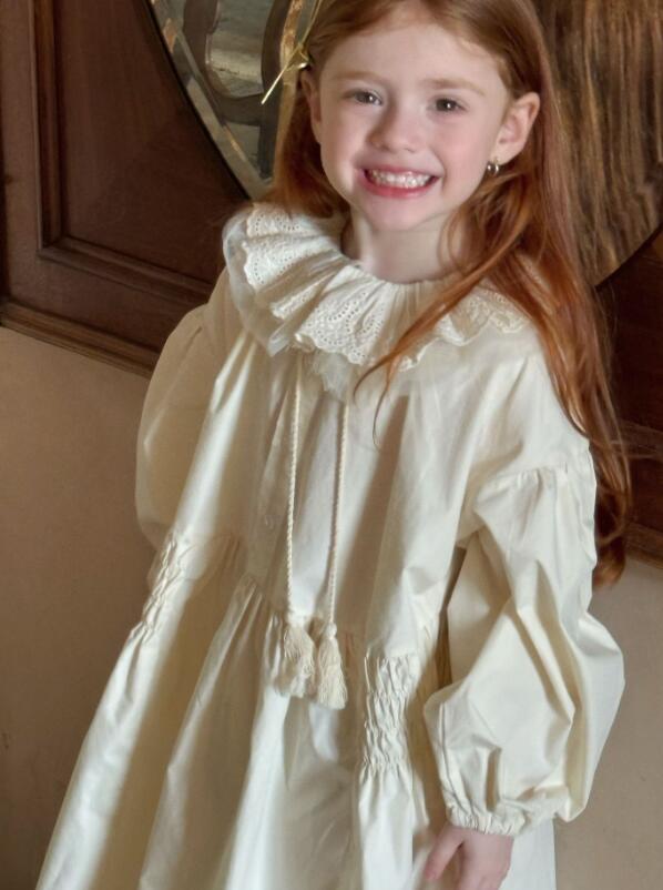 2024秋新作キッズ長袖ロングワンピース女の子