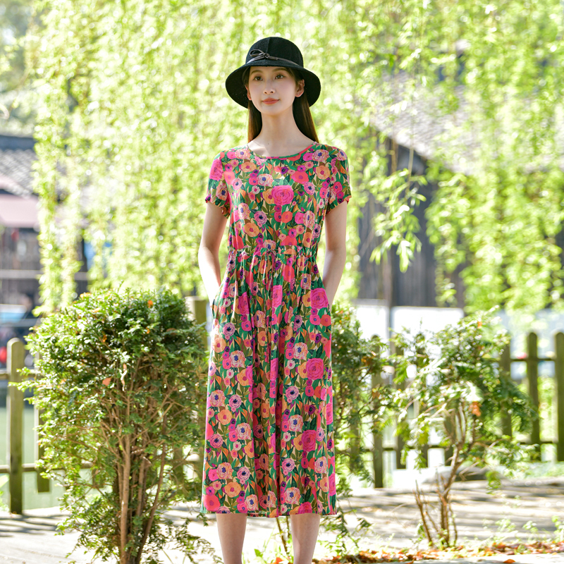 ロングワンピース レース 花園の夢レースロングワンピース