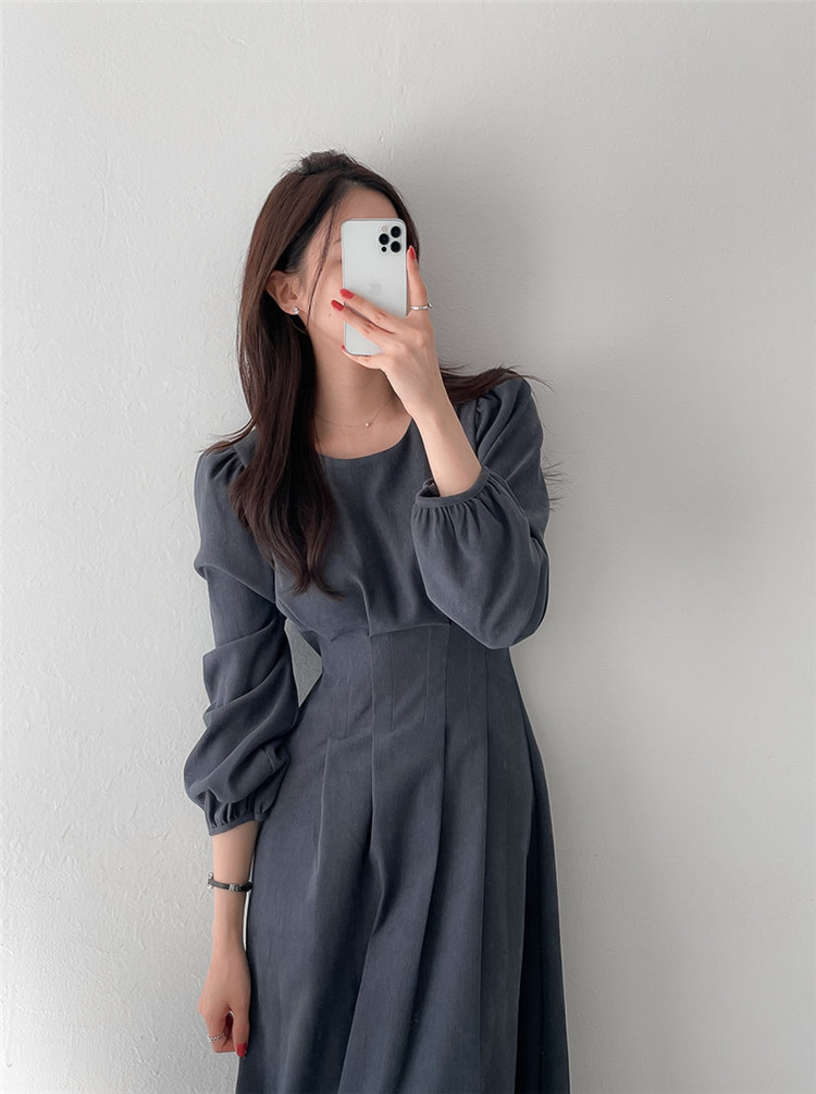 冬でも暖か マキシ丈 上品カジュアル ロングワンピース