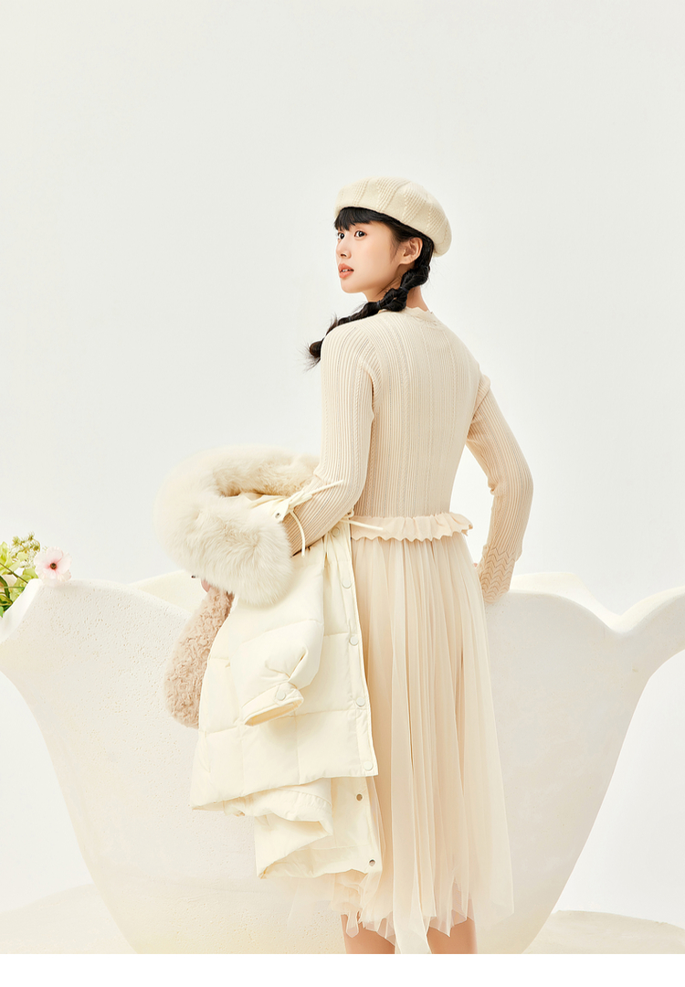 ロングワンピース レース 優美フリルレースロングワンピース