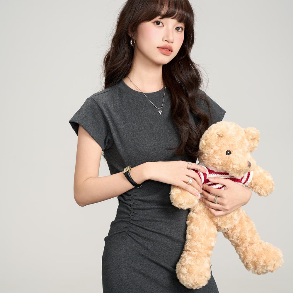 ロングワンピース ニット シンプル美シルエットワンピース