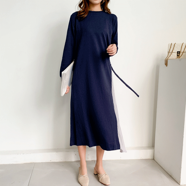 ロングワンピース 秋冬新作 マキシ丈 長袖ワンピース レディース 大人上品