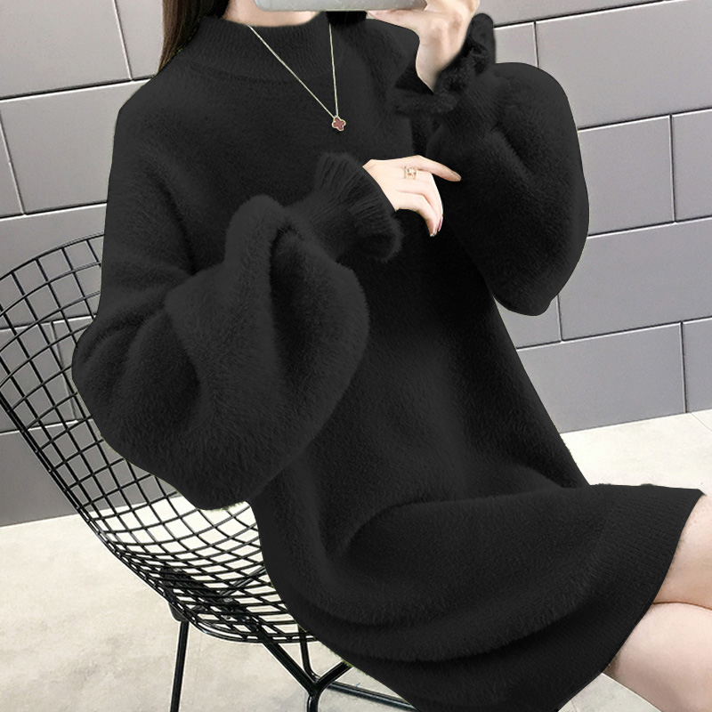 ふわもこ贅沢ニットロングワンピース