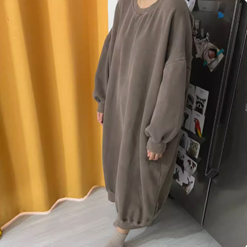 ワンピース スウェット ゆったりバルーンワンピース