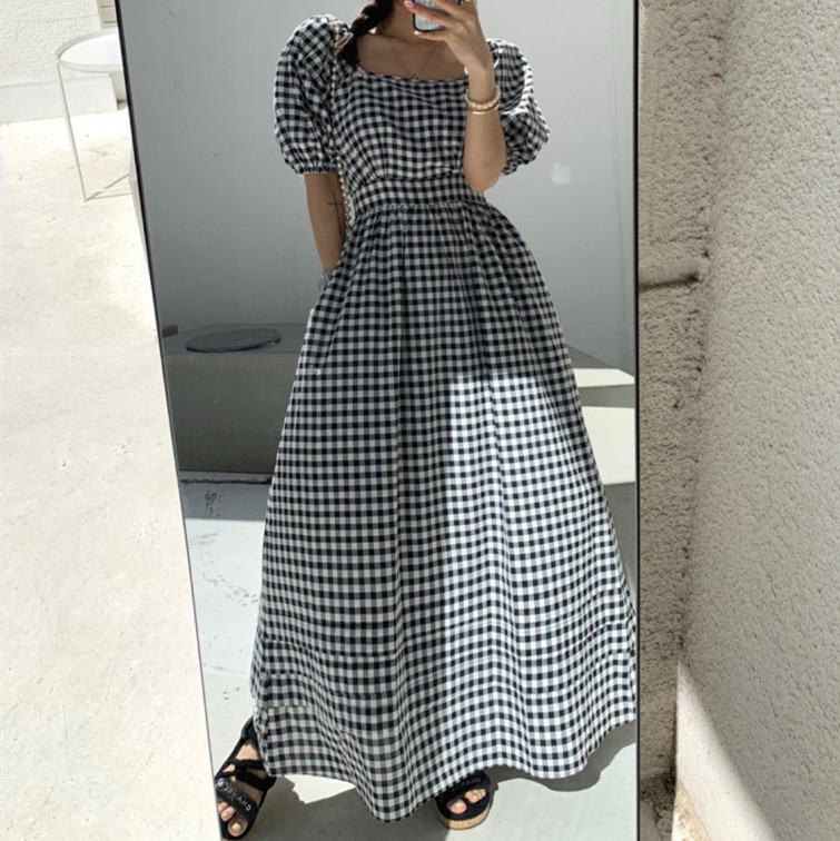 ロングワンピース 韓国風フレアワンピース 夏新作 ロング丈 可愛いレディース