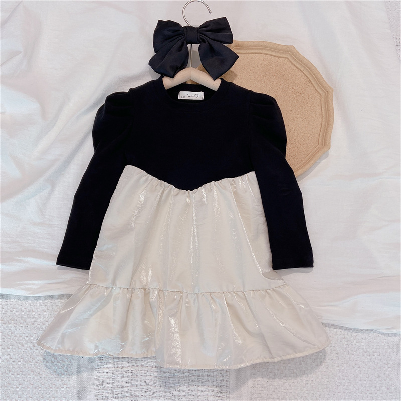 キッズ女の子お姫様ロングワンピース 韓国風ドレス 結婚式パーティ