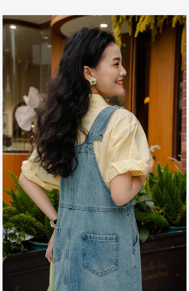 ロングワンピース 優しげなガーデンサロペット