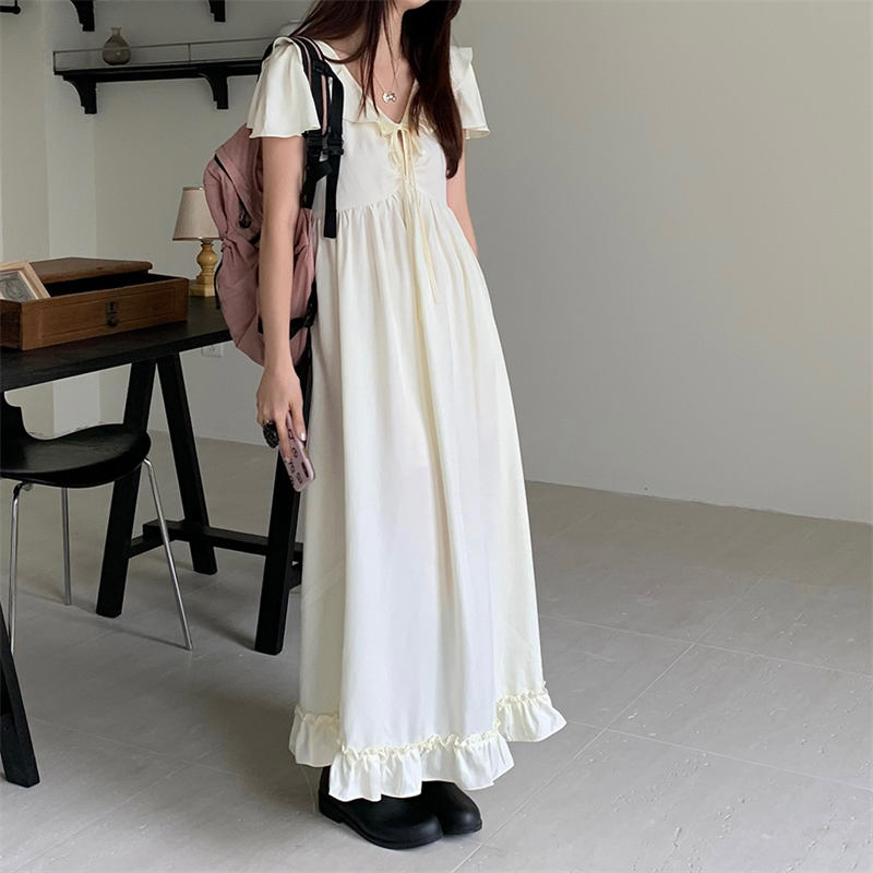 2025年春夏新作 上品フレアロングワンピース
