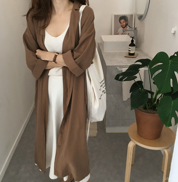 ロングワンピース ロング丈シャツワンピース 無地 ゆったりサイズ ハイウエスト 春新作