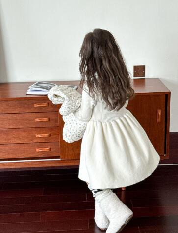 ロングワンピース キッズ女の子用長袖ロング丈ワンピース90〜150