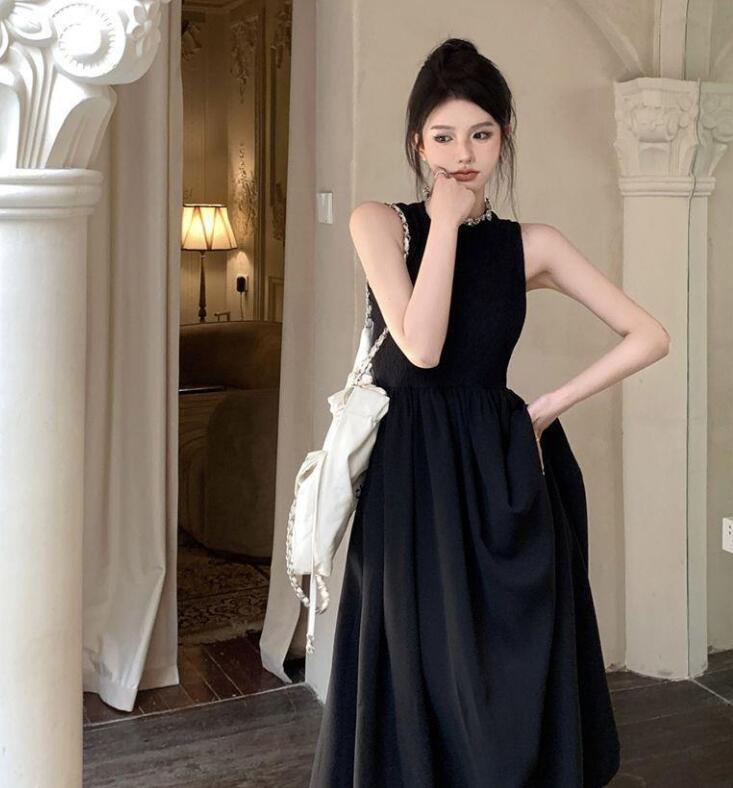 新作レディースノースリーブロングワンピース韓国風高級感