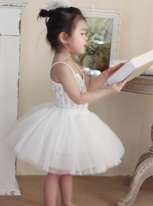 ロングワンピース キッズ チュール ロング ワンピース 白 90-150センチ