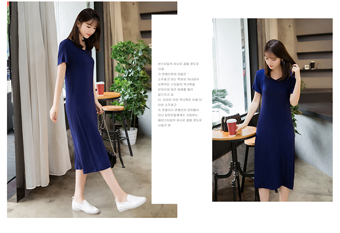 ロングワンピース 新作マキシ丈無地ワンピース半袖ゆったりシンプル