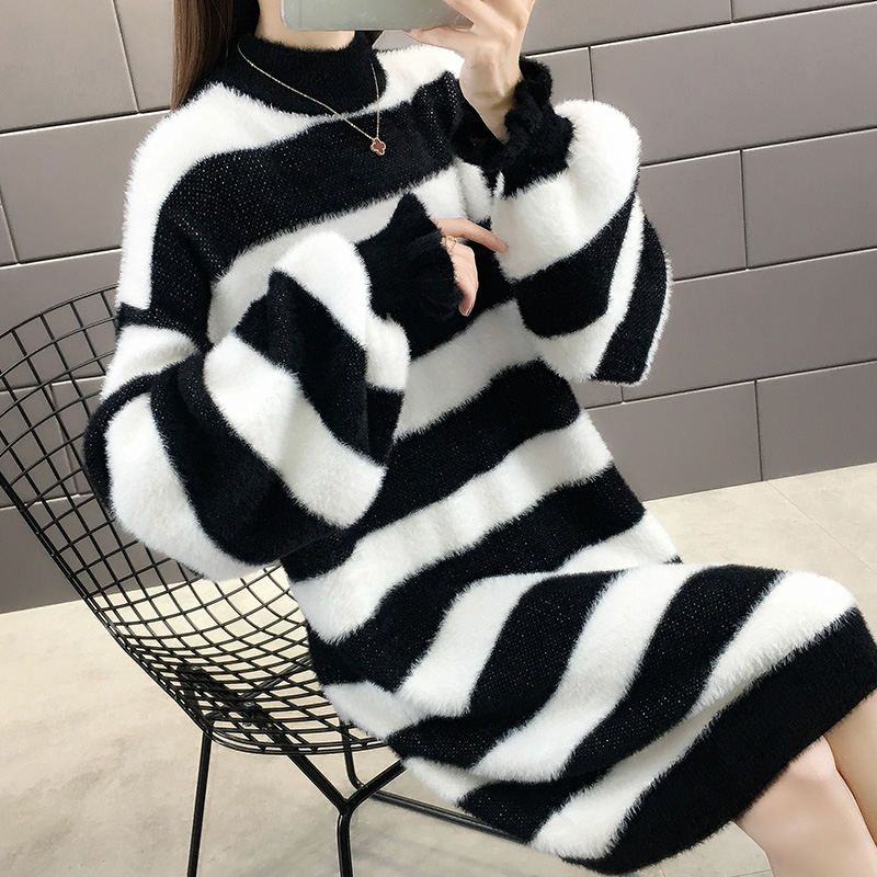 ふわもこ贅沢ニットロングワンピース