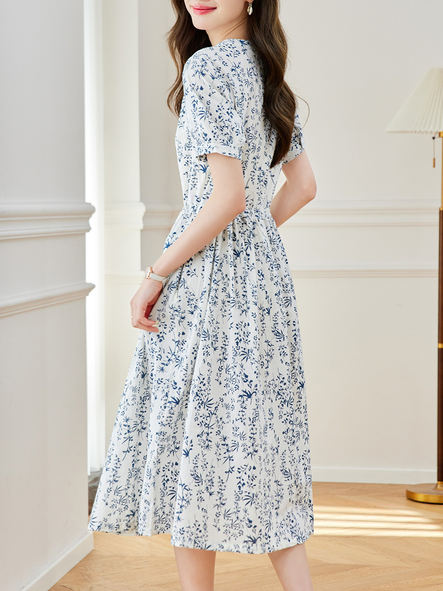 ロングワンピース レース 花模様レース仕立てロングワンピース