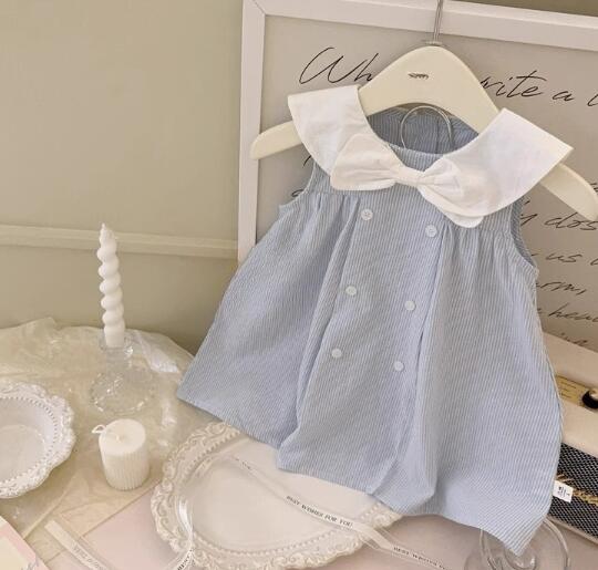 2024新作キッズ女の子襟付きロングワンピース90-140