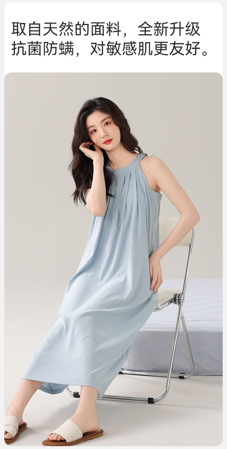 ロングワンピース キャミ ナチュラルプリーツノースリーブロングワンピース
