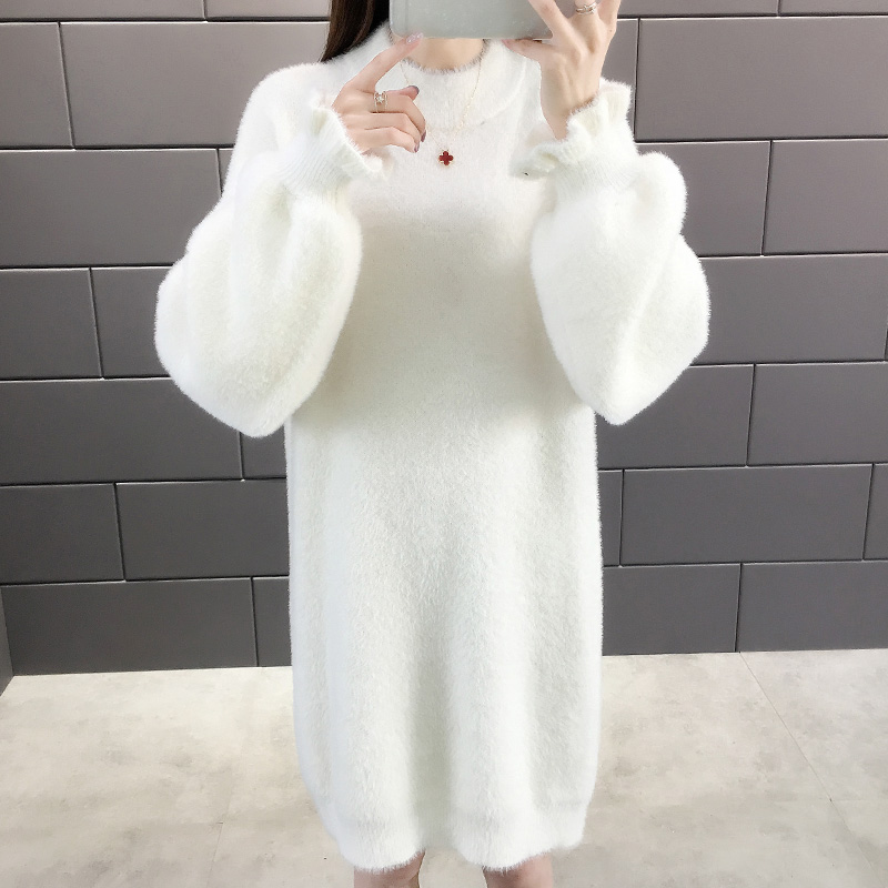 ふわもこ贅沢ニットロングワンピース