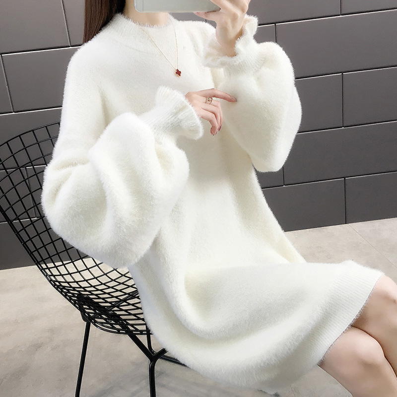 ふわもこ贅沢ニットロングワンピース