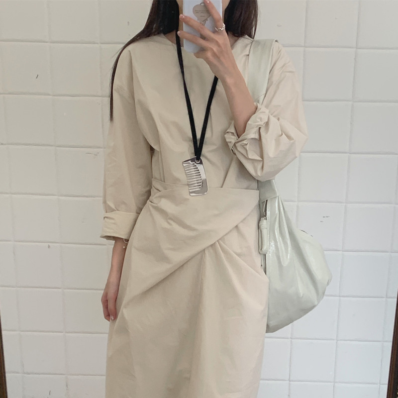 秋冬新作 フレア ロングワンピース 上品 大人可愛い