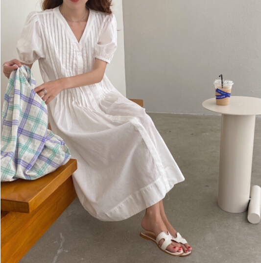 ロングワンピース 夏レディース半袖マキシ丈シャツワンピース