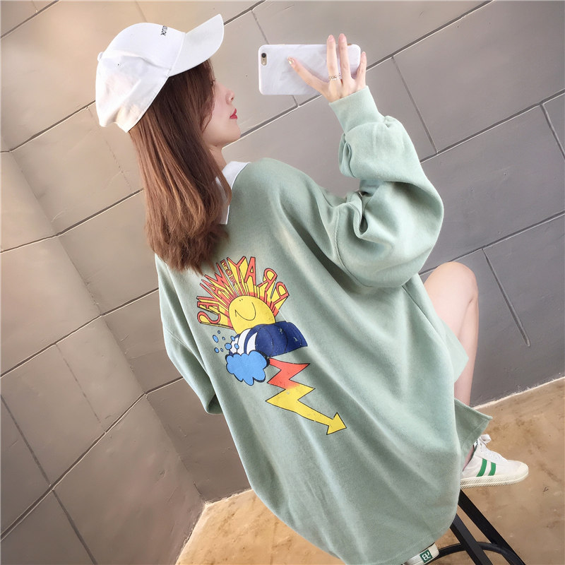 ロングワンピース ポロシャツ 太陽刺繍入り配色襟ポロシャツロングワンピース