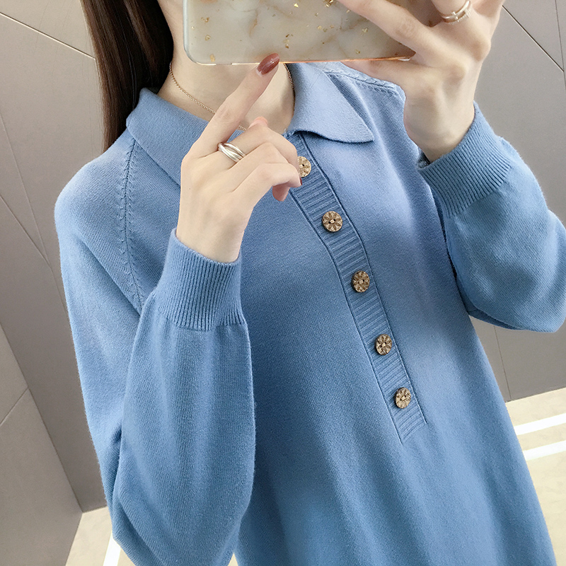 ワンピース ニット 襟付き優美ニットワンピース