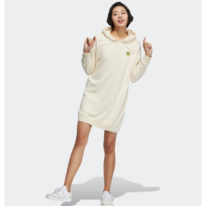 ロングワンピース スウェット フード付きリラックスワンピース