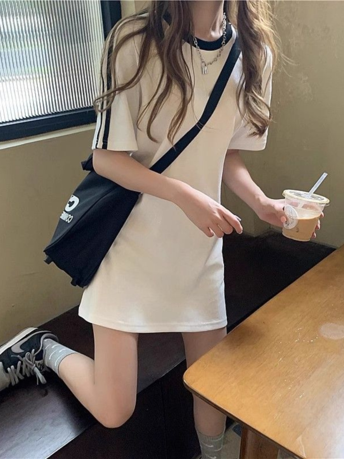 ワンピース スウェット シンプル ティーシャツ ワンピース