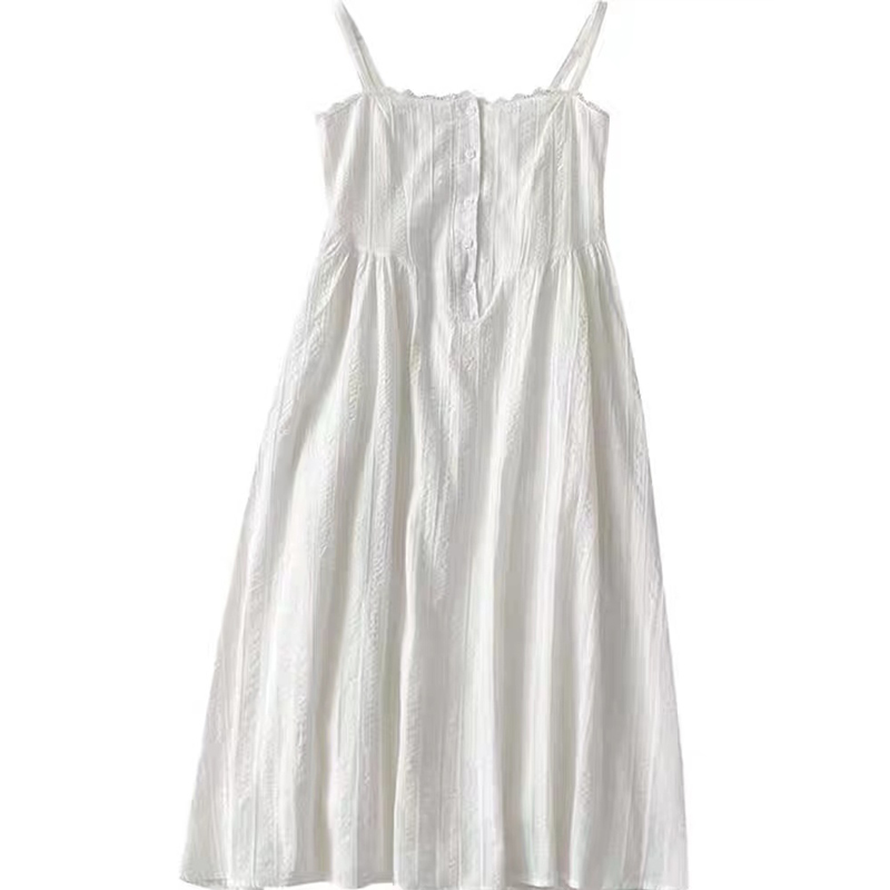 ロングワンピース キャミ 刺繍レース装飾のエレガントキャミソールワンピース