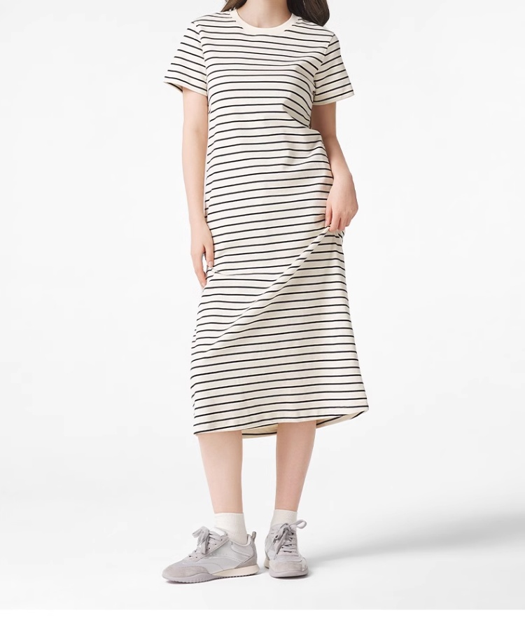 ロングワンピース スウェット シンプル美シルエットロングワンピース