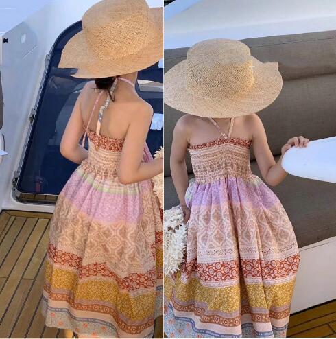 キッズ用花柄ロングワンピース夏服90-130センチ