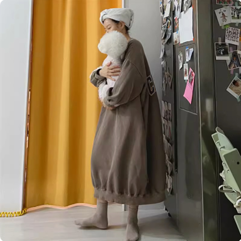 ワンピース スウェット ゆったりバルーンワンピース