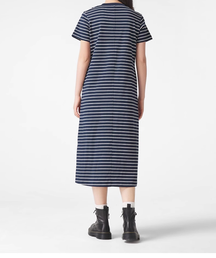 ロングワンピース スウェット シンプル美シルエットロングワンピース