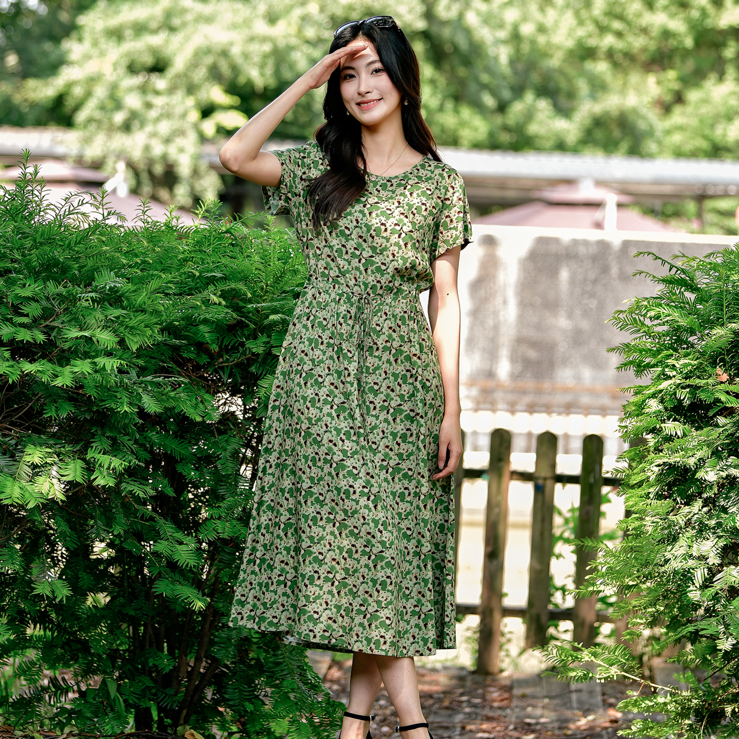 ロングワンピース レース 花園の夢レースロングワンピース
