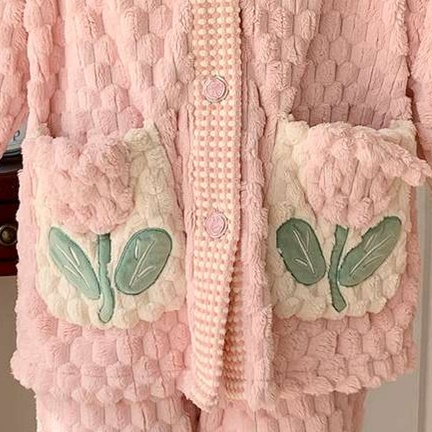 もこもこ ふわふわ パジャマ 上下セット レディース ルームウェア