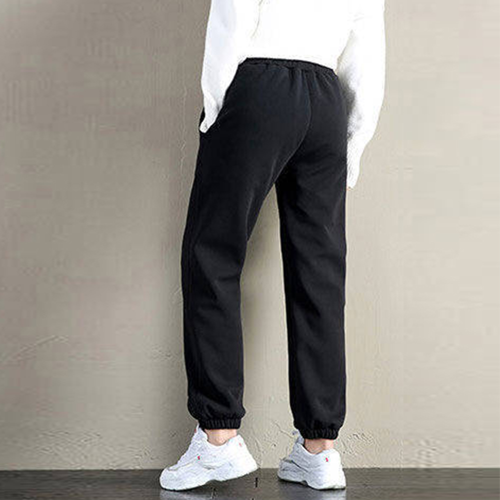 ルームウェア 暖かい裏起毛ジョガーパンツ女性用